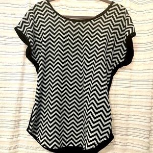 Black and white blouse